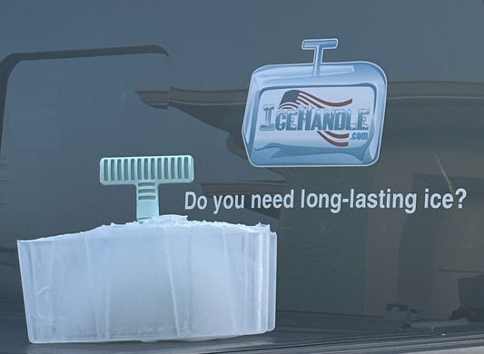 Ice Handle | Single Pack - Block Ice Handle For Longest Lasting Ice When Fishing, Hunting, & Disaster Relief